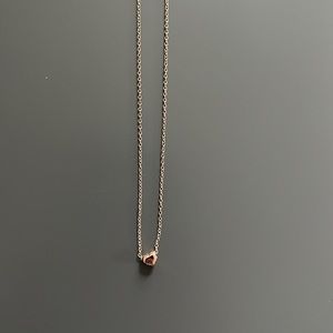 Gorjana adjustable rose gold heart necklace